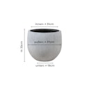 Vorschaubild Klocke Design Pflanzgefäß / Blumentopf Betonoptik ⌀ 37 cm x H 33 cm