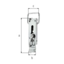 Vorschaubild Alberts® Kistenverschluss, m.Vorreiber u.Schlossöse, o.Haken, galvanisch verzinkt dickschichtpassiviert.,HxB 93x24 mm 347772