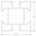 Vorschaubild OSMO Aluminiumpfosten Typ C - Eckpfosten