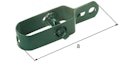 Vorschaubild Alberts® Drahtspanner, verzinkt, anthrazit RAL 7016, Gesamtlänge 100 mm 611590
