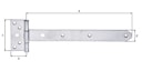 Vorschaubild Alberts® Kreuzgehänge Edelstahl Scharnier 92x44 Band 292x34 mm