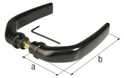 Alberts® Türdrücker f. WG-Tor, 1 Paar, ALU, schwarz Alberts® Türdrücker f. WG-Tor, 1 Paar, ALU, schwarzZubehörbild