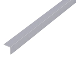 Alberts® Winkelprofil, gleichsch., PVC alugrau, LxBxHxS 1000 x 15 x 15 x 1 mm 470609