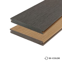 Fiberdeck Vintage WPC-Terrassendiele Bi-Color Lunar Grey/Cedar massiv 23 x 210 mm