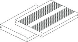 Handmuster OSMO Terrassendiele Multi-Deck hellgrau Voll 20 x 140 mm französisch oder glattZubehörbild