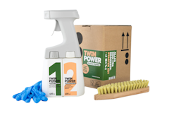Twin Power Outdoor-Express-Set 2 x 0,4L + Sprüher + Handschuhe + Bürste Twin Power Outdoor-Express-Set 2 x 0,4L + Sprüher + Handschuhe + BürsteZubehörbild