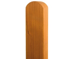 BM Zaunpfosten Douglasie 90 x 90 mm vierkant Kopf gerundet, geölt 