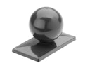 Vorschaubild dz Aluminium-Abdeckkappe mit Überstand und Kugel für Pfosten 60 x40 mm mit Profilschiene