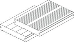 Handmuster OSMO MULTI-DECK Terrassendiele Vollprofil hellgrau 25 x 140 mm genutet oder geriffelt Handmuster OSMO MULTI-DECK Terrassendiele Vollprofil hellgrau 25 x 140 mm genutet oder geriffeltZubehörbild