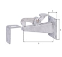 Vorschaubild Alberts® Torfeststeller feuerverzinkt zum Anschrauben TxHxB 100x65x50 mm 