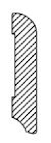 Sockelleiste Lärche Massivholz Astig abgerundet