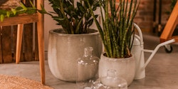 Vosteen Design Blumentopf / Pflanzgefäß Terrakotta weiß 3er Set ø  22 cm x H 19 cm, 28 cm x H 24 cm, 37 cm x H 30 cm
