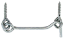 Vorschaubild Alberts® Sturmhaken, mit Öse, galvanisch verzinkt dickschichtpassiviert, zum Einschrauben, Haken 80x⌀4 mm,Karte à 1 St. 903817