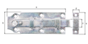 Vorschaubild Alberts® Türriegel Knopfgriff 120 x 44 mm