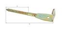 Vorschaubild Alberts® Flechtzaunhalter Blattschrauben-Form abgewinkelt galv. gelb verzinkt L 160mm 