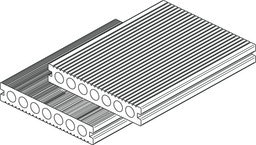 Handmuster OSMO MULTI-DECK Terrassendiele Hohlkammer grau 25 x 150 mm gebürstet/geriffelt Handmuster OSMO MULTI-DECK Terrassendiele Hohlkammer grau 25 x 150 mm gebürstet/geriffeltZubehörbild