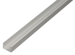 Alberts® U-Profil, selbstklemmend, 15x15,9x15x1,5mm, Alu silber eloxiert