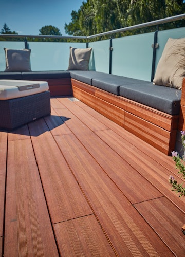 aMbooo Terrassendielen Bambus Supreme SET Coffee