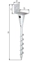Vorschaubild Alberts® L-Pfostenträger für Vierkantholzpfosten zum Einschrauben 95x470mm