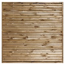 Vorschaubild T&J Jalousie-Zaun, braun 180 x 180 cm, Rahmen 30 x 60 mm, Lamellen 15 x 60 mm