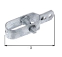 Vorschaubild Alberts® Drahtspanner mit Stahlnuss, feuerverzinkt, Gesamtlänge 100mm, Größe 2 610685