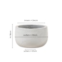 Vorschaubild Vosteen Design Blumentopf /  Pflanzgefäß Terrakotta weiß ø 30 cm x H 18 cm