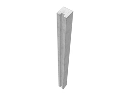 WWOO Beton-Endpfosten, hellgrau 275x11,5x11,5 cm