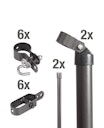 Vorschaubild Alberts® Zauneck-Set f.Maschendrahtzäune,anthr.-met.,m.Bodenh.,f.Höhe: 1500 mm 634575