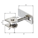 Vorschaubild Alberts® Torband für 180° Öffnung,lang,VA,z.Anschweißen,Gew.M20