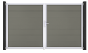 Vorschaubild GroJa Solid Grande Tor 2-flügelig 3000 x 1800 mm, Alu-Rahmen EV1