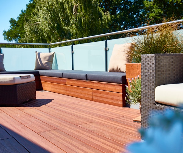 aMbooo Terrassendiele Bambus SUPREME in Coffee