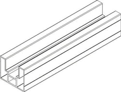 OSMO Profil Verto Startprofil  Anthrazit 180cm Alu Anthrazit