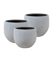 Klocke Design Pflanzgefäß / Blumentopf Betonoptik 3er Set