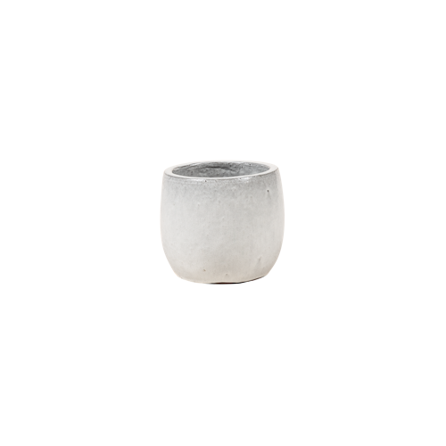 Vosteen Design Blumentopf / Pflanzgefäß Terrakotta weiß 3er Set ø  22 cm x H 19 cm, 28 cm x H 24 cm, 37 cm x H 30 cm