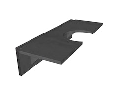 WWOO Betonelement Arbeitsplatte, anthrazit, mit Ausschnitt für BGE XLarge (unten)