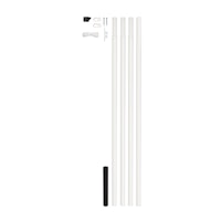Fahnenmast Alu weiss mit Zubehör 5750 mm