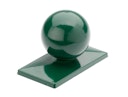 Vorschaubild dz Aluminium-Abdeckkappe mit Überstand und Kugel für Pfosten 60 x40 mm mit Profilschiene