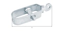Vorschaubild Alberts® Drahtspanner, galv. blau verzinkt, Gesamtlänge 100 mm 611132