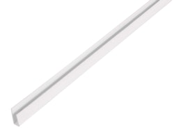 Alberts® Abschlussprofil, PVC, Farbe: weiß, LxB unten/obenxH1000x15/10x6 mm 470548