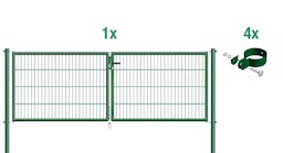 Alberts® Stabgitter-Doppeltorset Garden inkl. 4 Torschellen Alberts® Stabgitter-Doppeltorset Garden inkl. 4 TorschellenZubehörbild