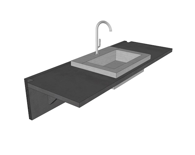 WWOO Designbeton-Outdoorküche Michel