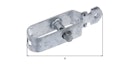 Vorschaubild Alberts® Drahtspanner, feuerverzinkt, Gesamtlänge 115 mm 611200