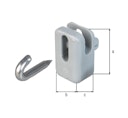 Vorschaubild Alberts® Drahthalter für Spann- und Stacheldrähte, Kunststoff, grau RAL 7001 655884
