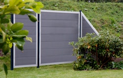 GroJa Viento Designzaun Typ Schräg 90x180/90 - Ziegelgrau - Auslaufmodell GroJa Viento Designzaun Typ Schräg 90x180/90 - Ziegelgrau - AuslaufmodellZubehörbild