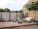 Vorschaubild GroJa Viento Designzaun Typ Quadratisch 180x180 mit Rahmen Anthrazit