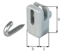 Vorschaubild Alberts® Drahthalter für Spann- und Stacheldrähte, Kunststoff, grau RAL 7001 655884