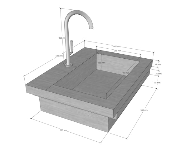 WWOO Designbeton-Outdoorküche Lennox