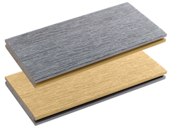 Fiberdeck Vintage WPC-Terrassendiele Bi-Color Lunar Grey/Cedar massiv 23 x 138 mm