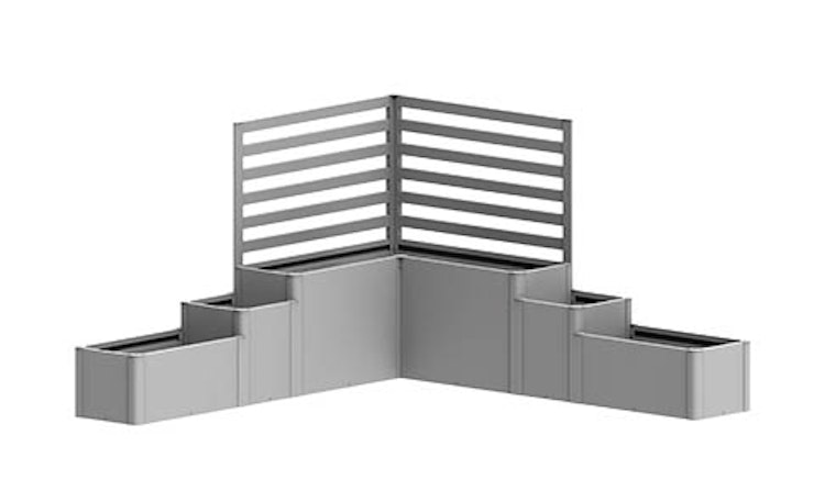 Biohort Pflanzkasten-System DaVinci Version 1 - Terrassenabgrenzung mit Rankgitter