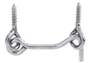 Vorschaubild Alberts® Sturmhaken, mit Öse, galvanisch verzinkt dickschichtpassiviert, zum Einschrauben, Haken 60x⌀4 mm,Karte à 1 St. 903800